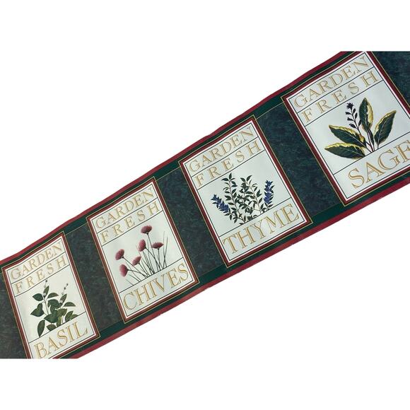 Garden Fresh Herb Theme Wallpaper Wall Border Basil Chives Sage Thyme 4 ROLLS - Picture 1 of 4